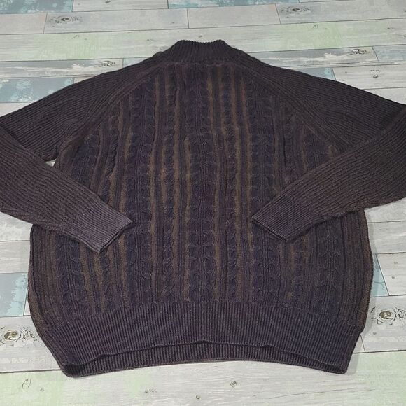 F/X Fusion Sweater Brown & Navy sz Large - Picture 3 of 4